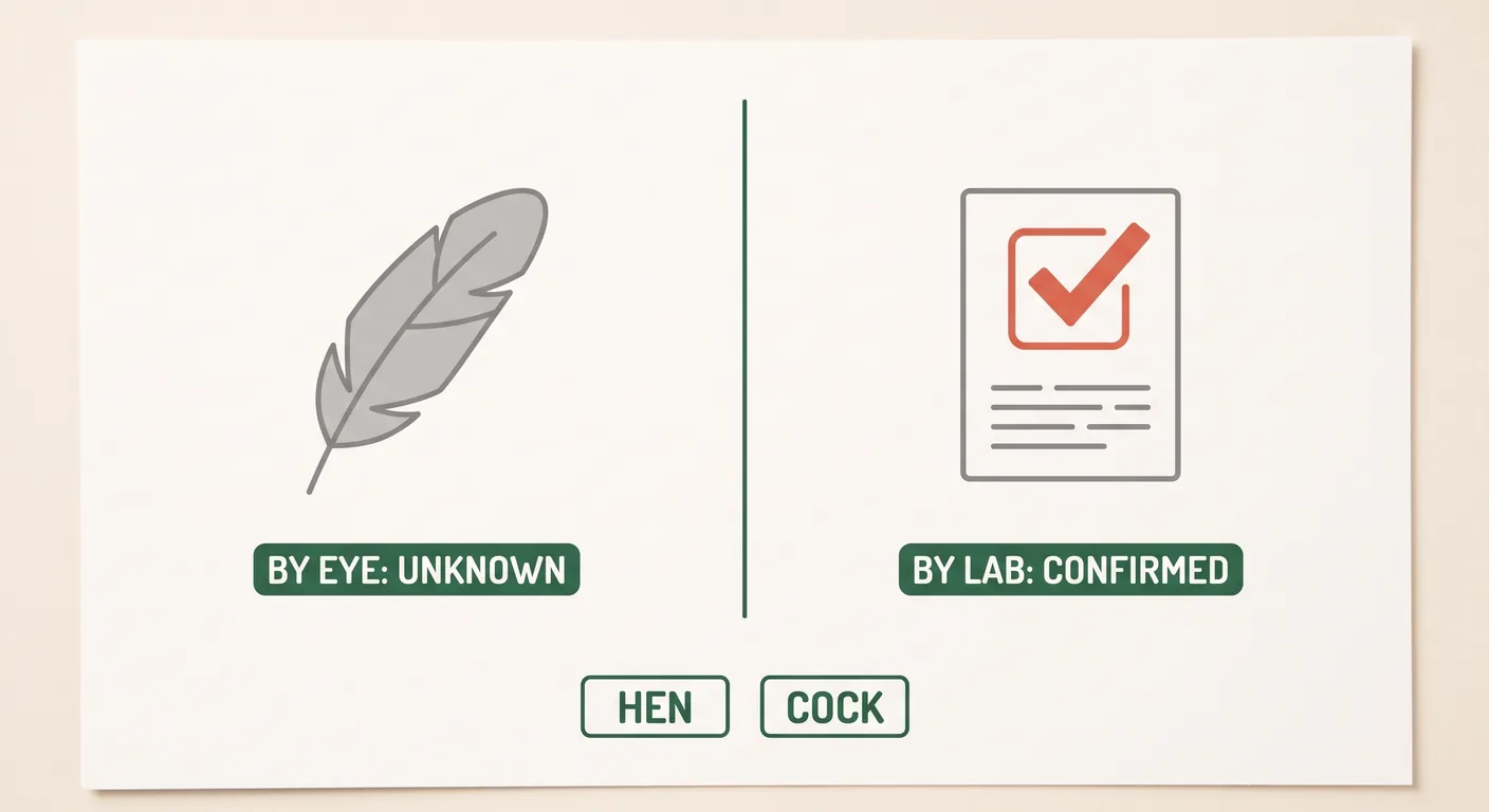 Why a Grey's sex is confirmed by laboratory result and never by eye