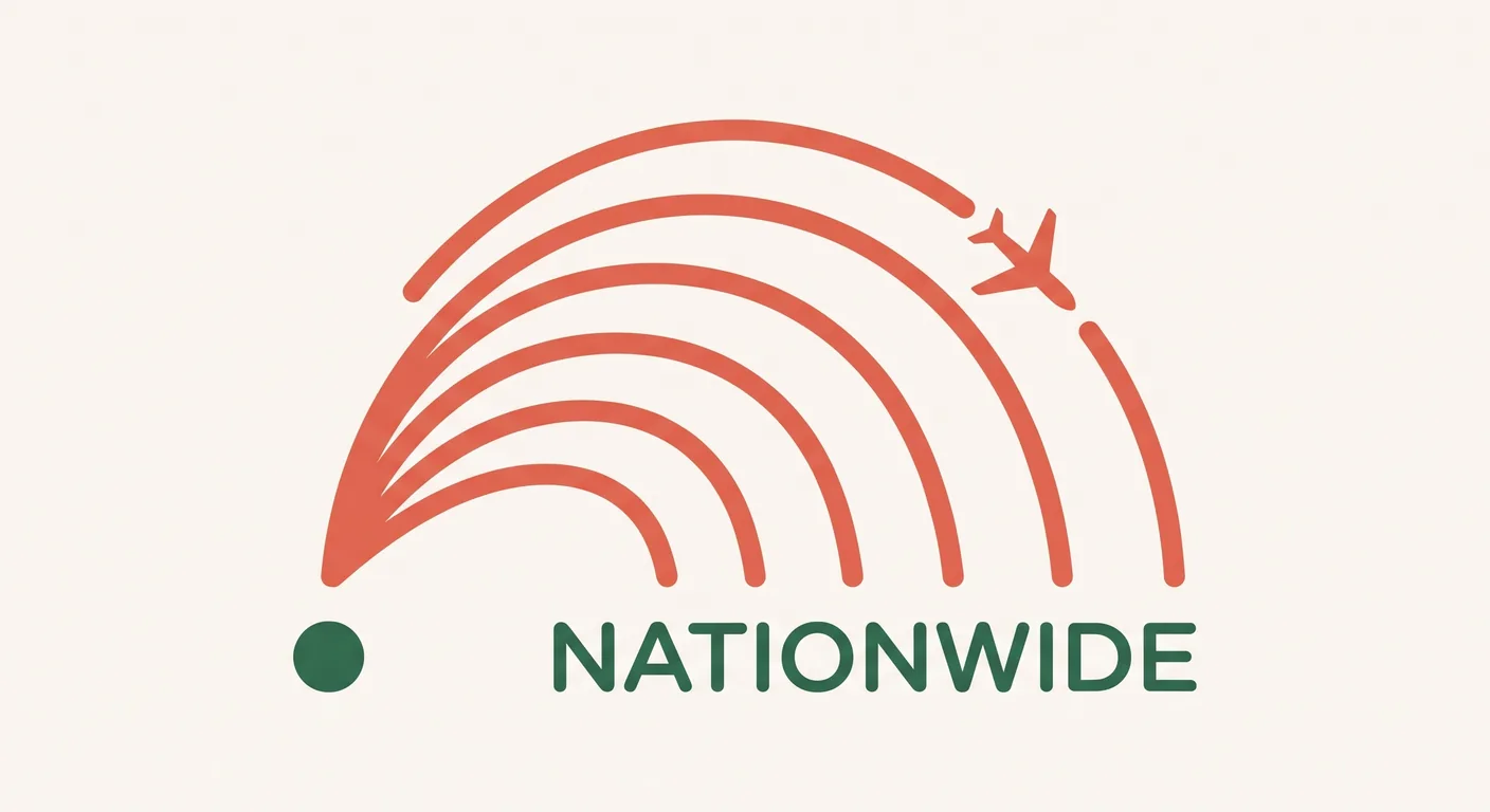 Flight arcs fanning out to buyers beyond the drive radius